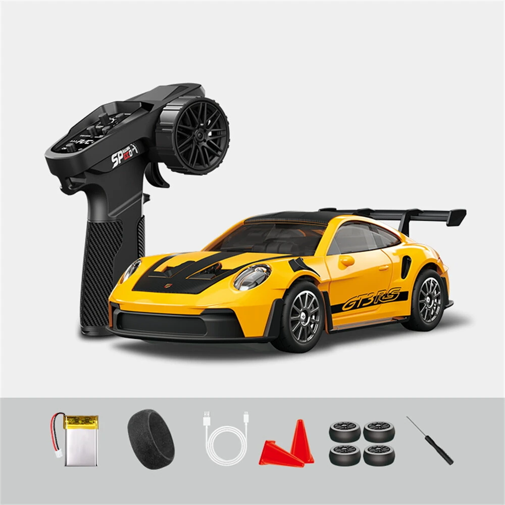 Hstar D43-01 RTR 1/43 2.4G 4WD Drift RC Car Gyro Mini Full Proportional Alloy Body Shell LED Light Remote Control High-Speed Motor On-Road Racing Vehicle Model Boys Gifts Toys — view 4