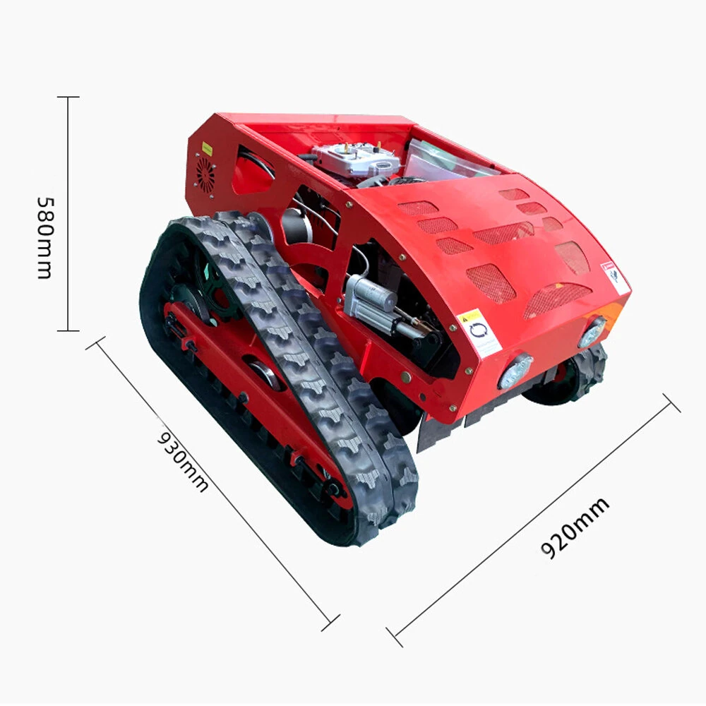 HT550A Remote Control Lawn Mower 550mm Cutting Width Adjustable Height 4-Stroke Engine Up to 45 Degree Slope All Terrain Tracked Mower — view 4