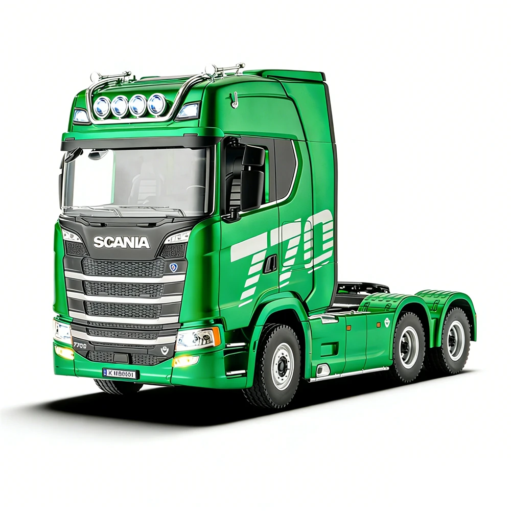 Huina Toys 1501 PRO 1502 1/18 2.4G 19CH Scania 770S Official Licensed Tractor Semi-Truck Trailer RC Car Cool LED Light Full Proportional Remote Control RTR Vehicle Models