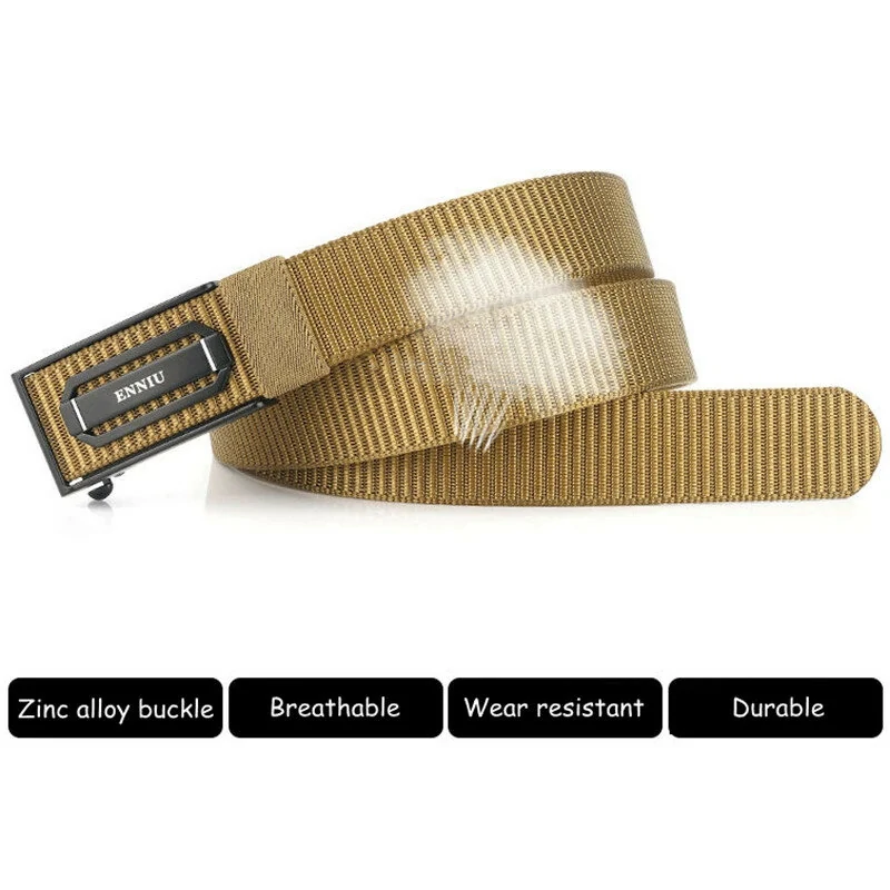 Hunting Tactical Belt Military Fishing Hiking Training Adjustable Automatic Buckle Casual Paintball Belts for Outdoors — view 2