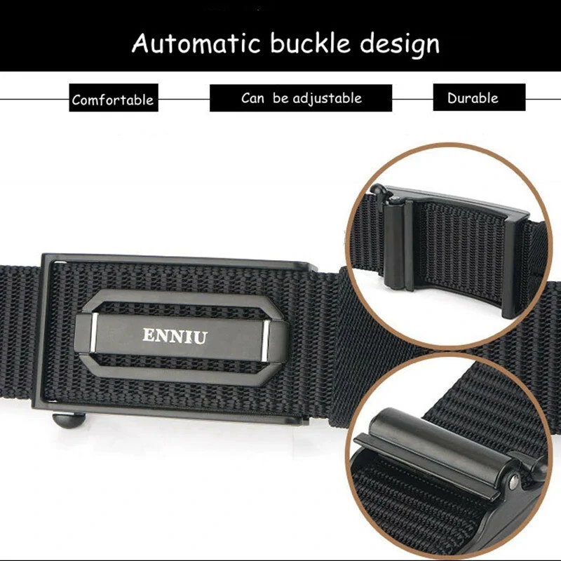Hunting Tactical Belt Military Fishing Hiking Training Adjustable Automatic Buckle Casual Paintball Belts for Outdoors — view 3
