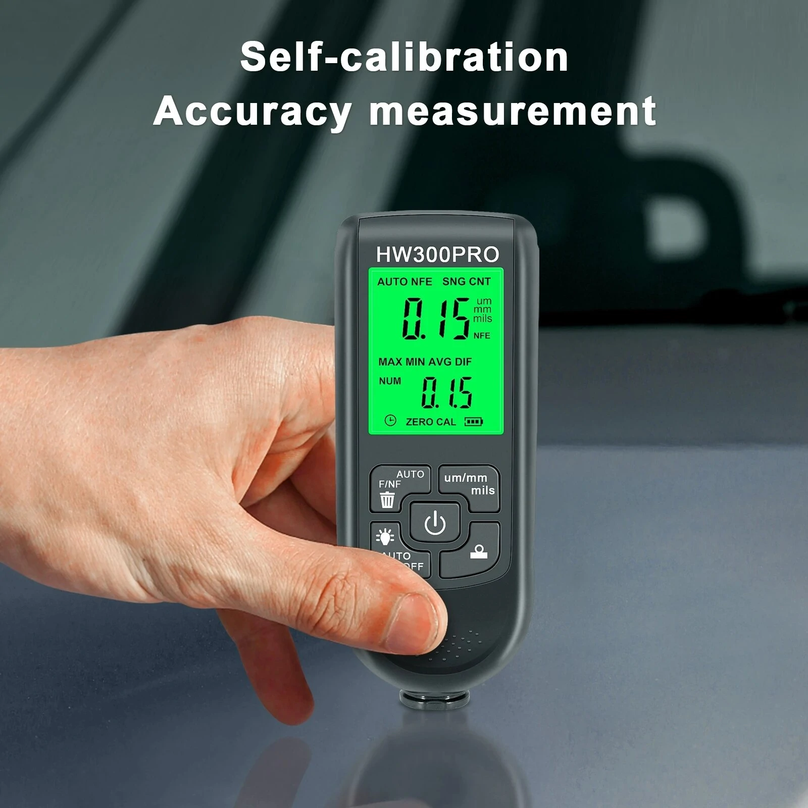 HW-300PRO Coation Thickness Gauge 0-2000UM Car Paint Film Thickness Tester Car Coating Measuring Tools Automotive Paint Meter — view 6
