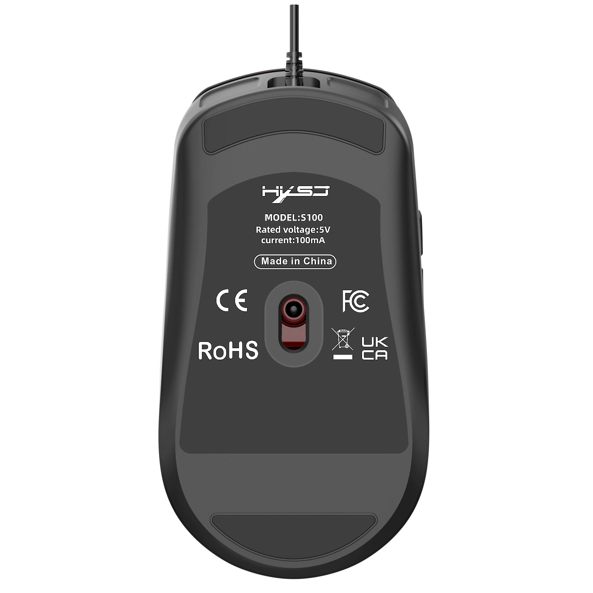 HXSJ S100 Wired Gaming Mouse 3600DPI RGB Backlit 6 Keys Ergonomic Matte Gaming Mice for PC Laptop Computer — view 11