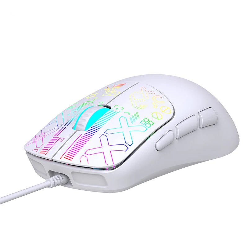 HXSJ S100 Wired Gaming Mouse 3600DPI RGB Backlit 6 Keys Ergonomic Matte Gaming Mice for PC Laptop Computer — view 5