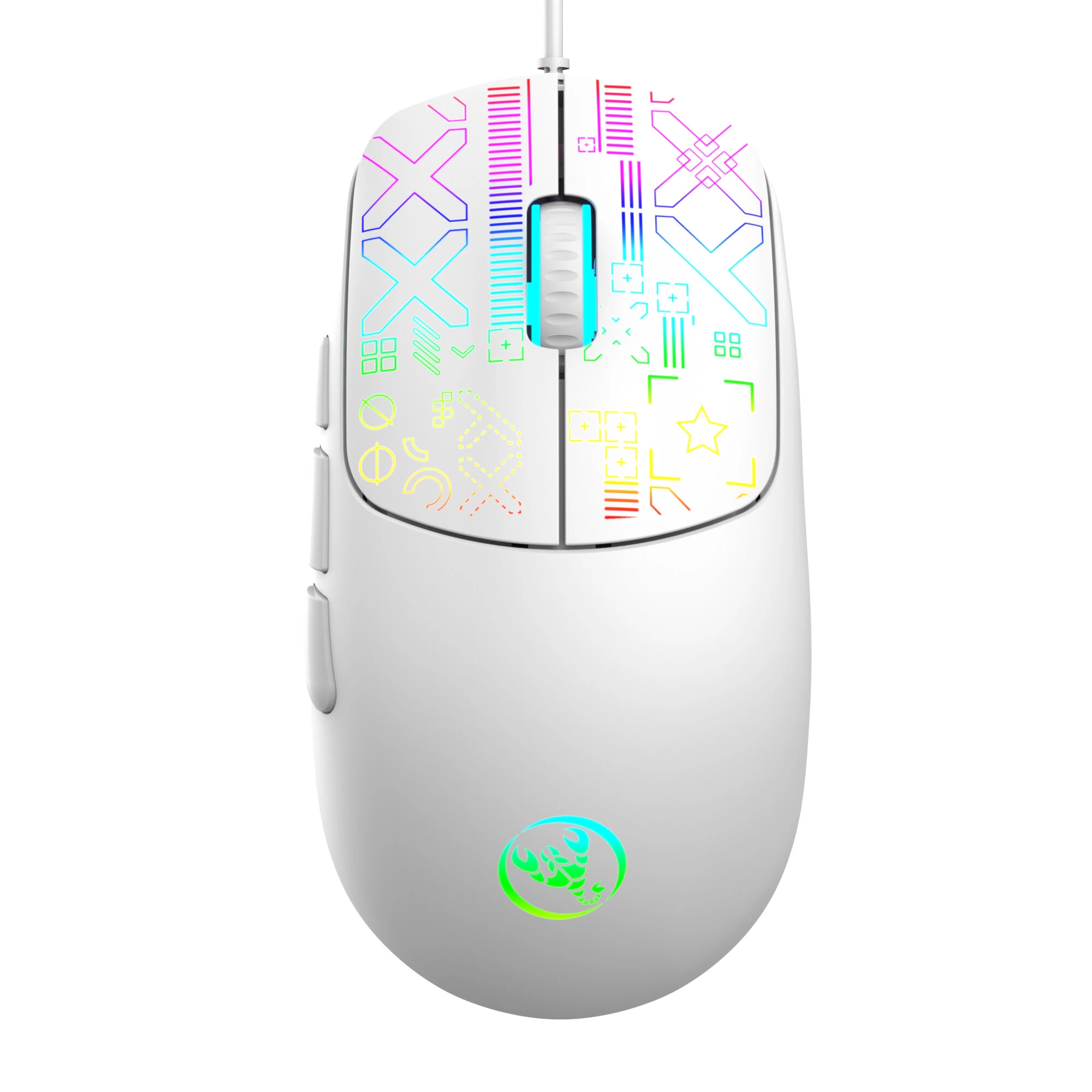 HXSJ S100 Wired Gaming Mouse 3600DPI RGB Backlit 6 Keys Ergonomic Matte Gaming Mice for PC Laptop Computer — view 9