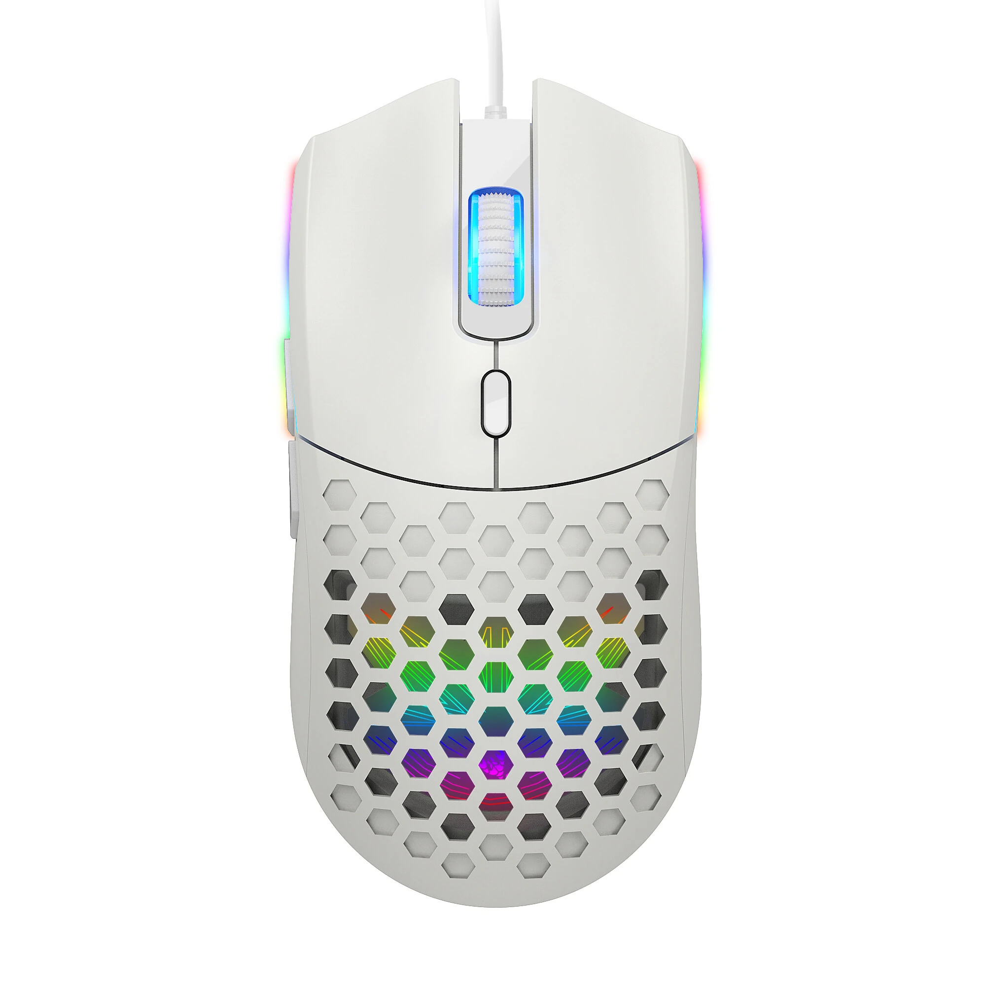 HXSJ S500 Wired Gaming Mouse Hollow Design 6400DPI RGB Backlight 6-Keys Ergonomics PC Office Computer Gamer Mice — view 3