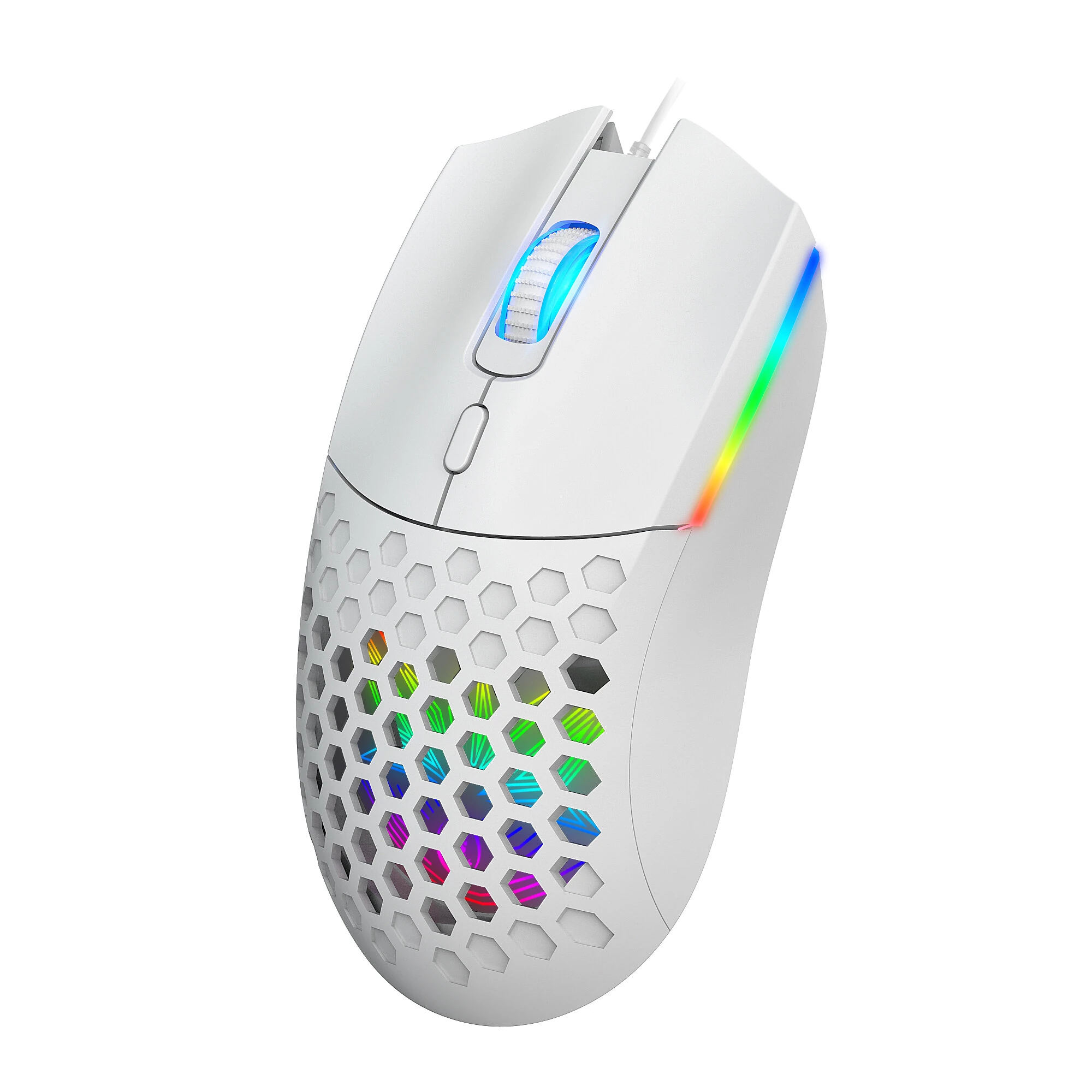 HXSJ S500 Wired Gaming Mouse Hollow Design 6400DPI RGB Backlight 6-Keys Ergonomics PC Office Computer Gamer Mice — view 4