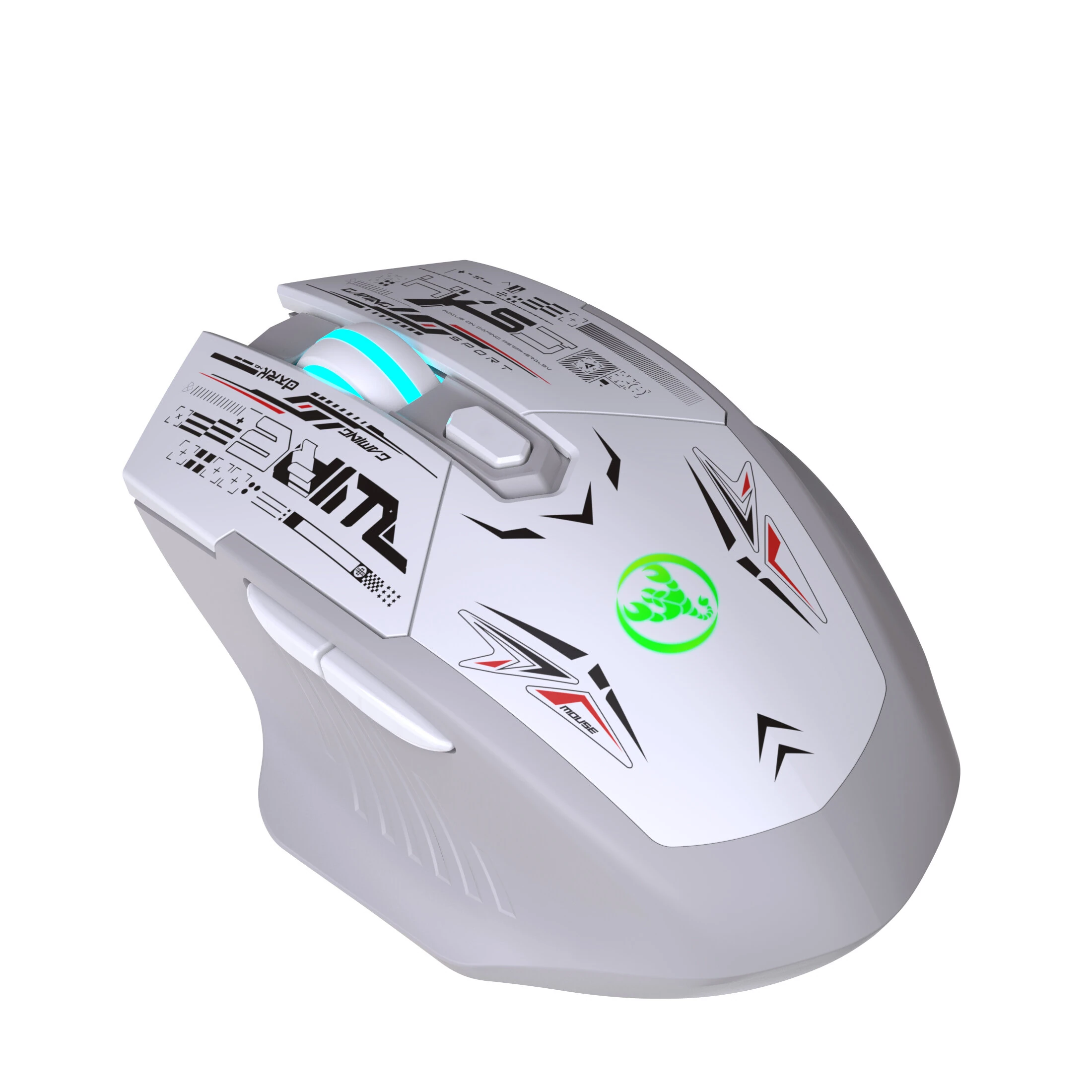 HXSJ T38 Dual-Mode Wireless Gaming Mouse RGB Lighting Silent Click 6 Buttons Adjustable DPI PAW3065 Sensor Type-C Rechargeable Mice for PC Laptop Computer — view 8