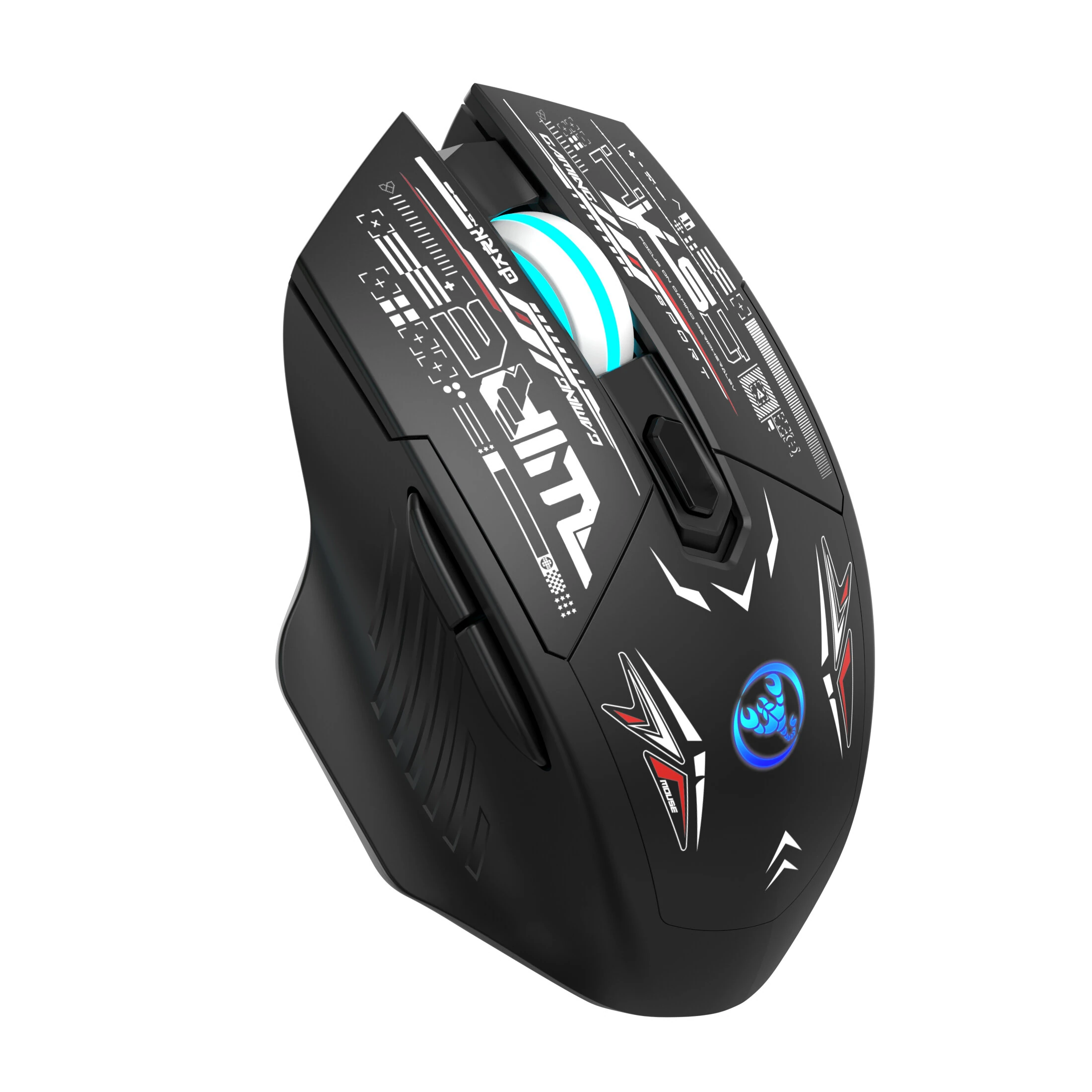 HXSJ T38 Dual-Mode Wireless Gaming Mouse RGB Lighting Silent Click 6 Buttons Adjustable DPI PAW3065 Sensor Type-C Rechargeable Mice for PC Laptop Computer — view 9