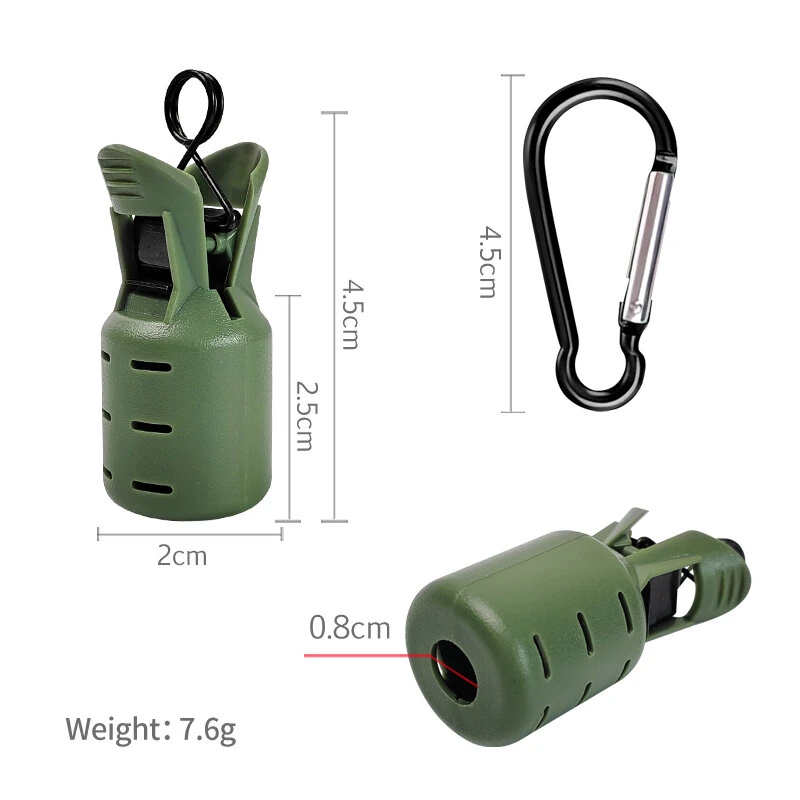 ILURE 9PCS Squid Jig Protector Webfoot Octopus Egi Hook Cover Cuttlefish Umbrella Lure Cap Wood Shrimp Bait Accessories with Carabiner — view 4
