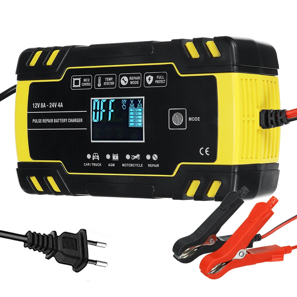 IMars 12V 24V 8A 4A Touch Screen Pulse Repair LCD Battery Charger For Car Motorcycle Lead Acid Battery Agm Gel Wet — iMars