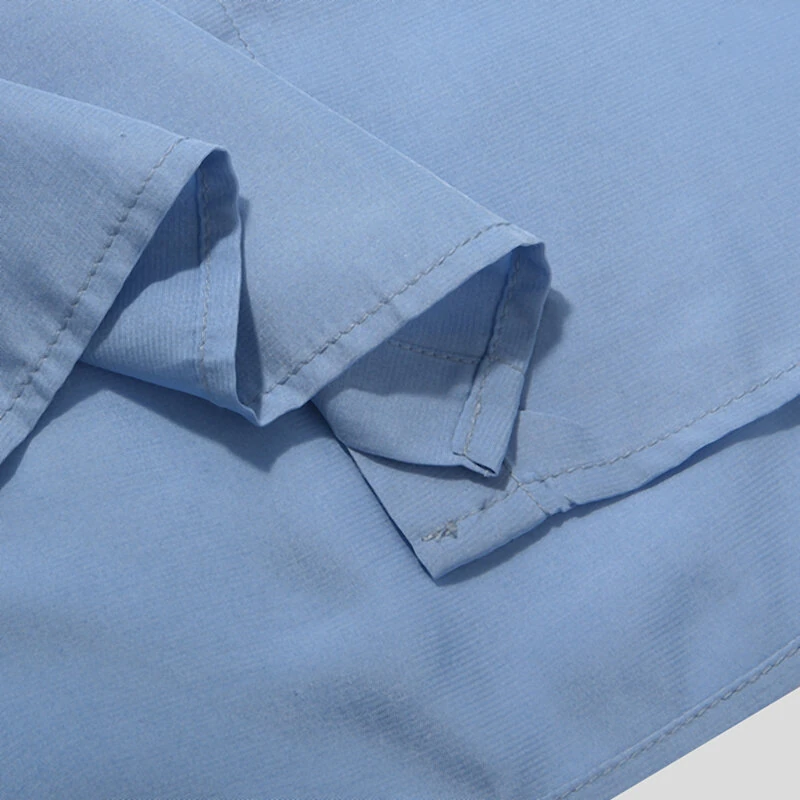 INCERUN Men Breathable Stand-up Collar Silky Solid Color Shirts — view 10