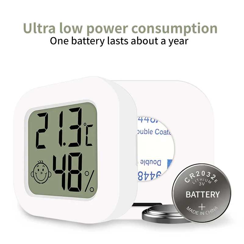 Indoor Digital LCD Thermometer Hygrometer Electronic Temperature Humidity Meter Sensor Gauge with Air Comfort Indicator for Home Office Bedroom Living Room Bathroom School — view 4