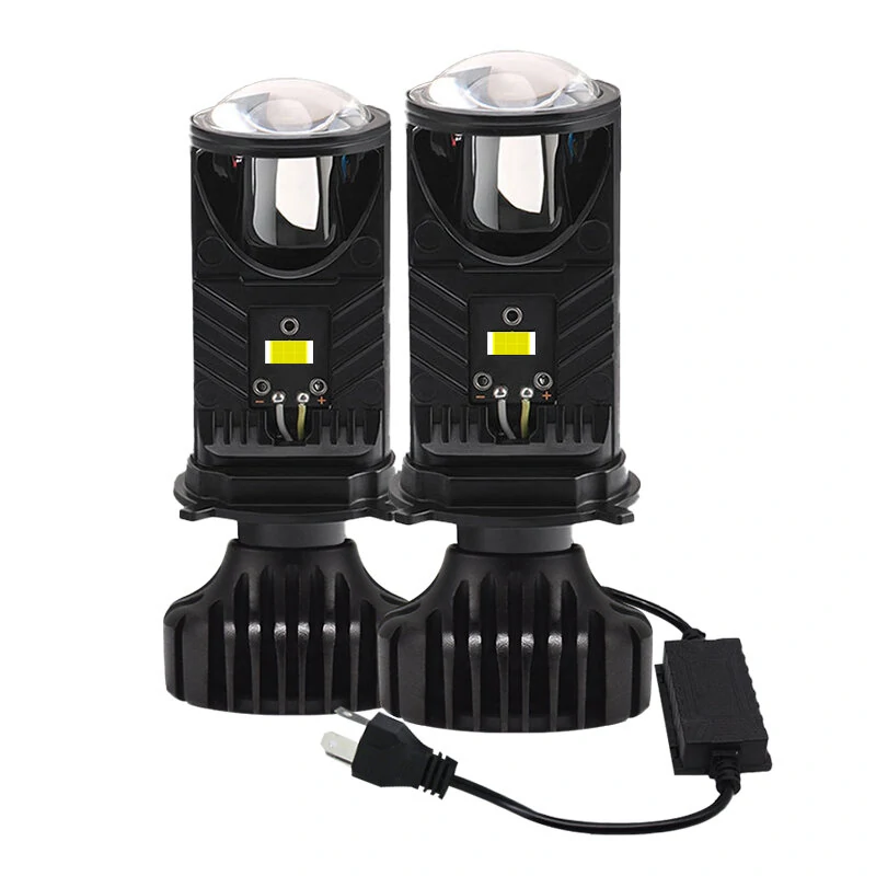 Infitary 12-36V Pair H4 LED Projector Headlight 6500K 55W Headlamp Universal for Cars and Motorcycles IP68 Waterproof — Infitary