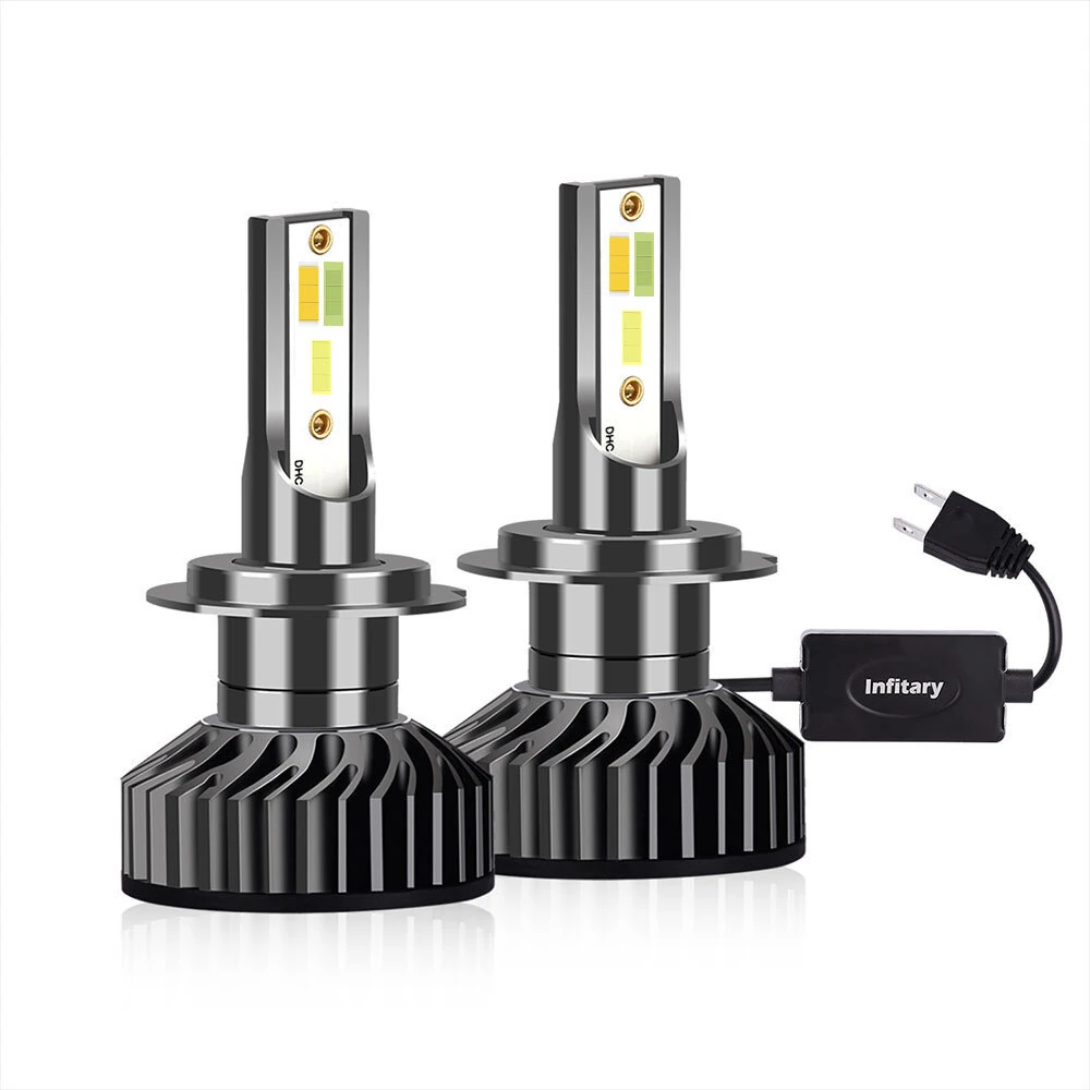 INFITARY F4 H4/H7/H11/H13/9005/9006 Car LED Headlight Bulb 4 Colors Flash IP68 Waterproof Automotive Headlights High Brightness Bulbs — Infitary