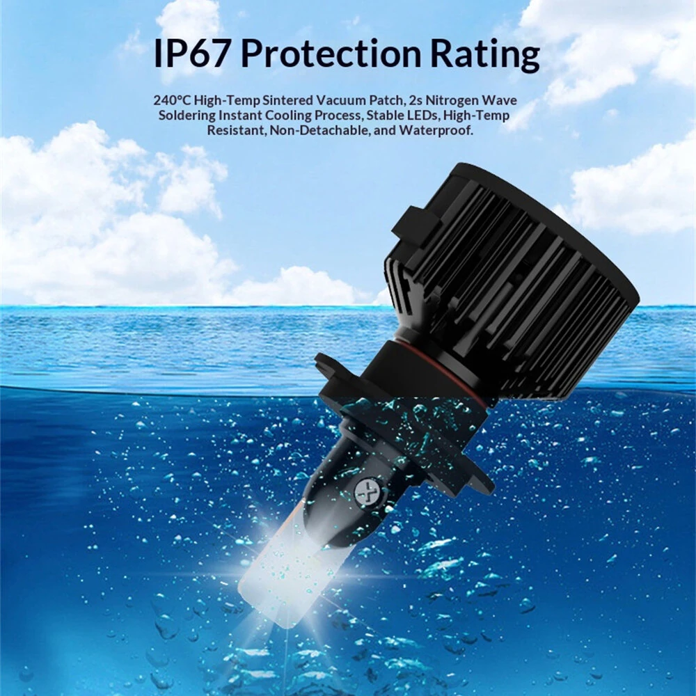 INFITARY V2A H1/H4/H7/H11/9005/9006/880 110W 6500K Car LED Headlight Bulb IP67 Waterproof Automotive Headlights High Brightness Bulbs — view 9