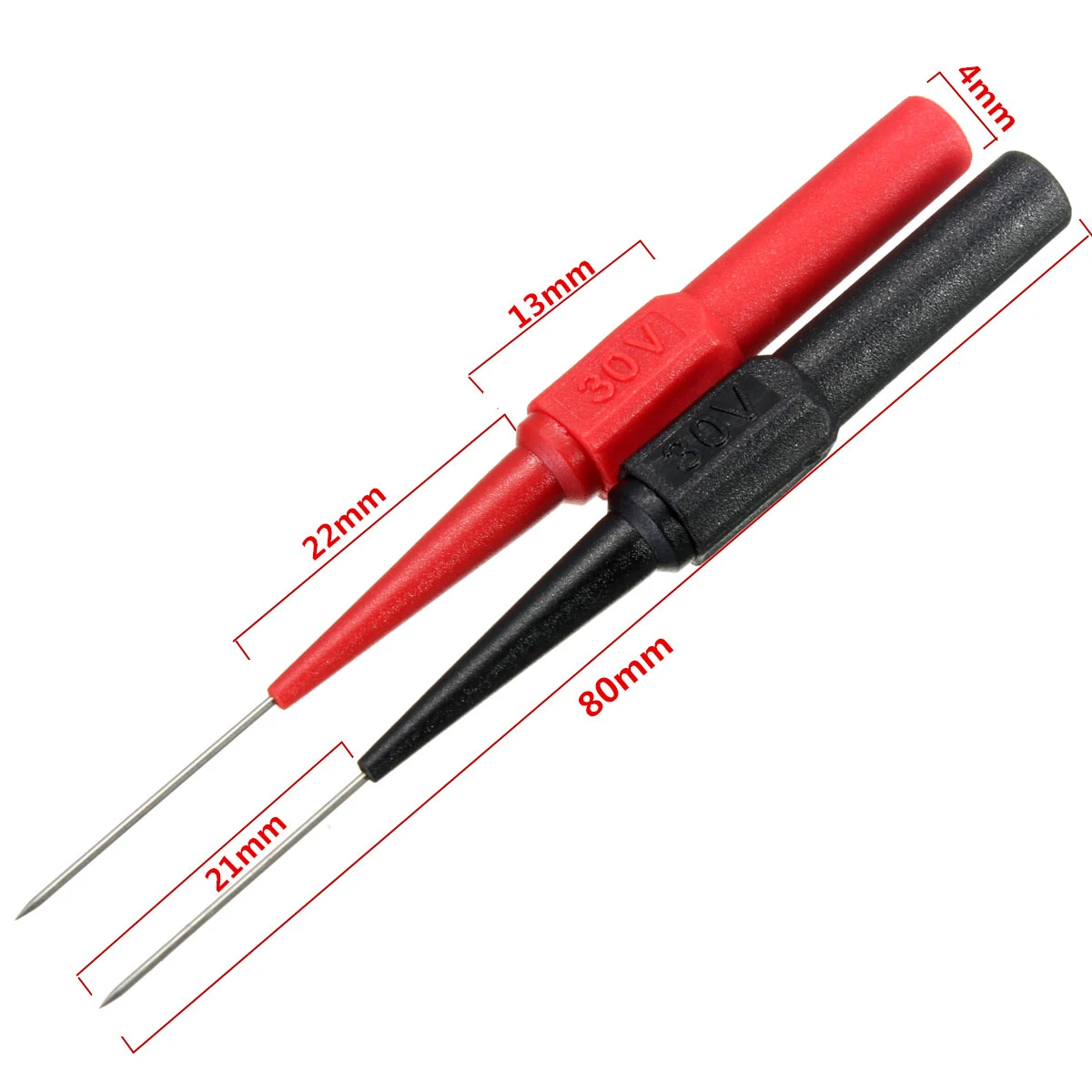 Insulation Piercing Needle Non-destructive Multimeter Test Probes Red/Black — view 3