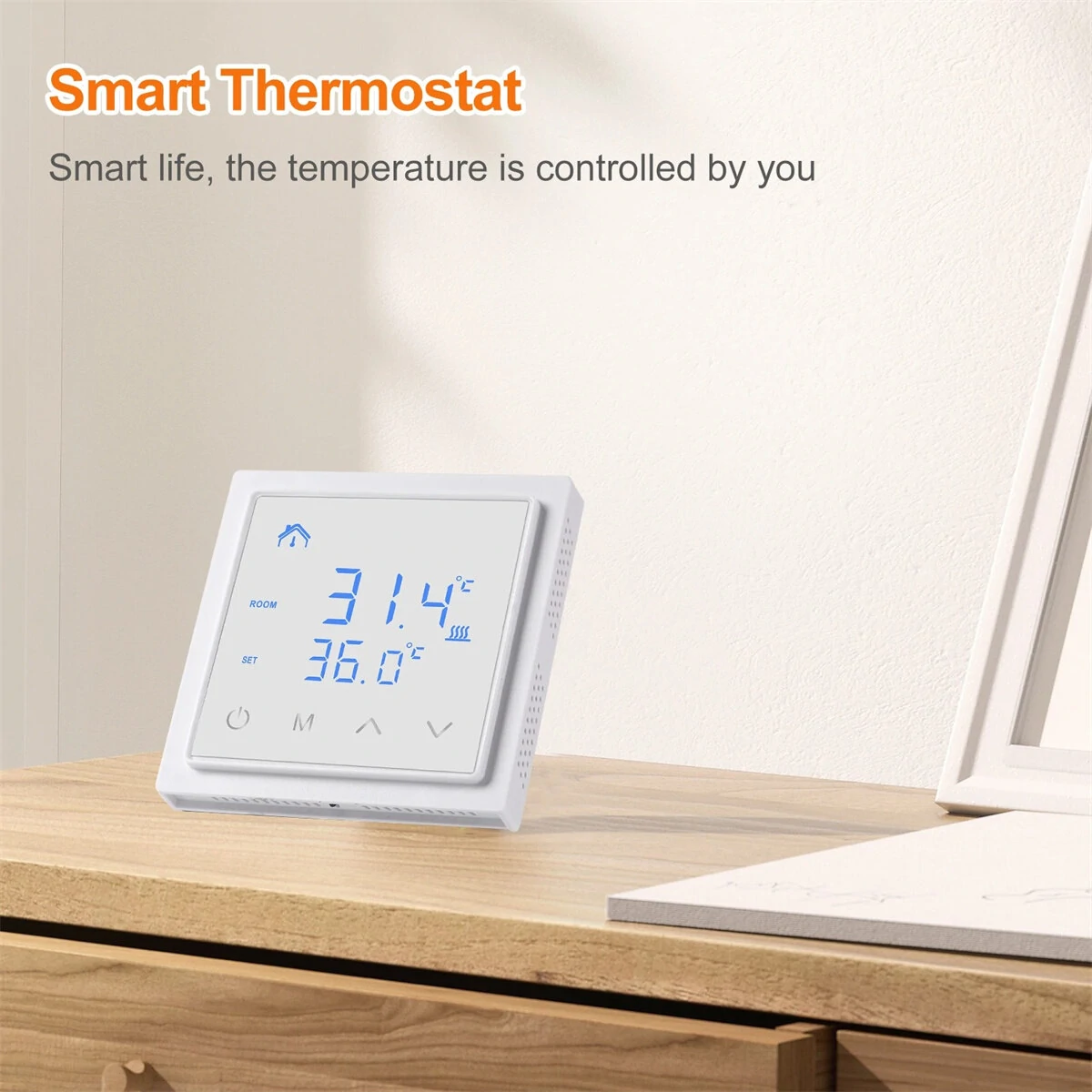 Intelligent Thermostat 16A Floor Heating Temperature Controller with LED Touch Screen 85-265V Electric Heating Control — view 7