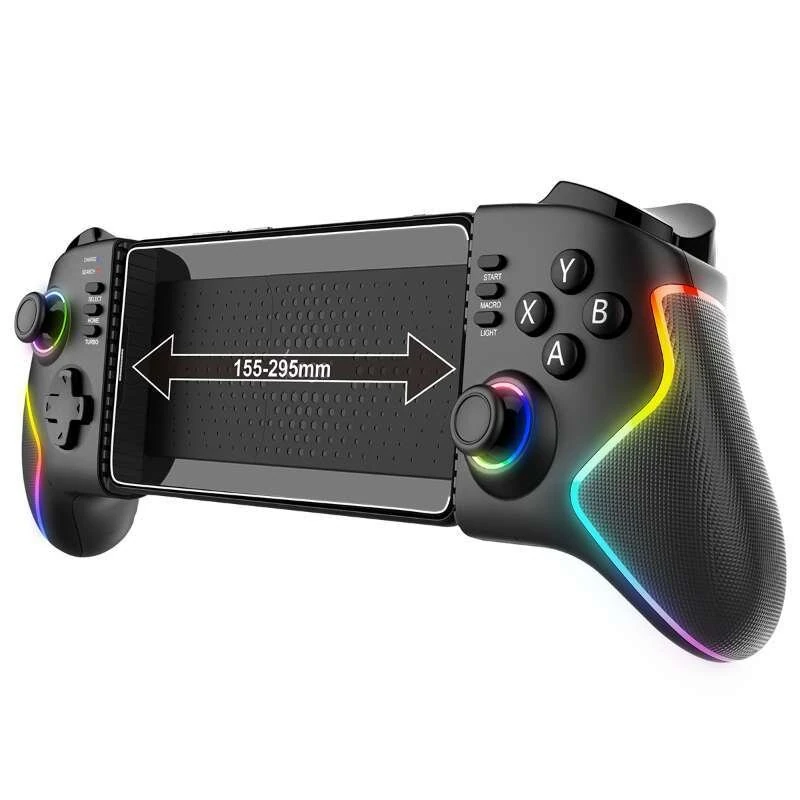 IPEGA PG-9122 Wireless Stretching Gamepad with Hall Effect Joystick and Trigger Six Axis Motion Sensing RGB Lighting Wireless Gamepad Support Turbo Vibration for Phone/Tablet/Switch — view 3