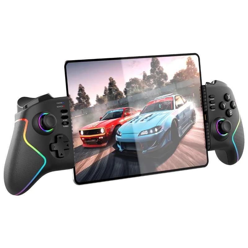 IPEGA PG-9122 Wireless Stretching Gamepad with Hall Effect Joystick and Trigger Six Axis Motion Sensing RGB Lighting Wireless Gamepad Support Turbo Vibration for Phone/Tablet/Switch — view 4