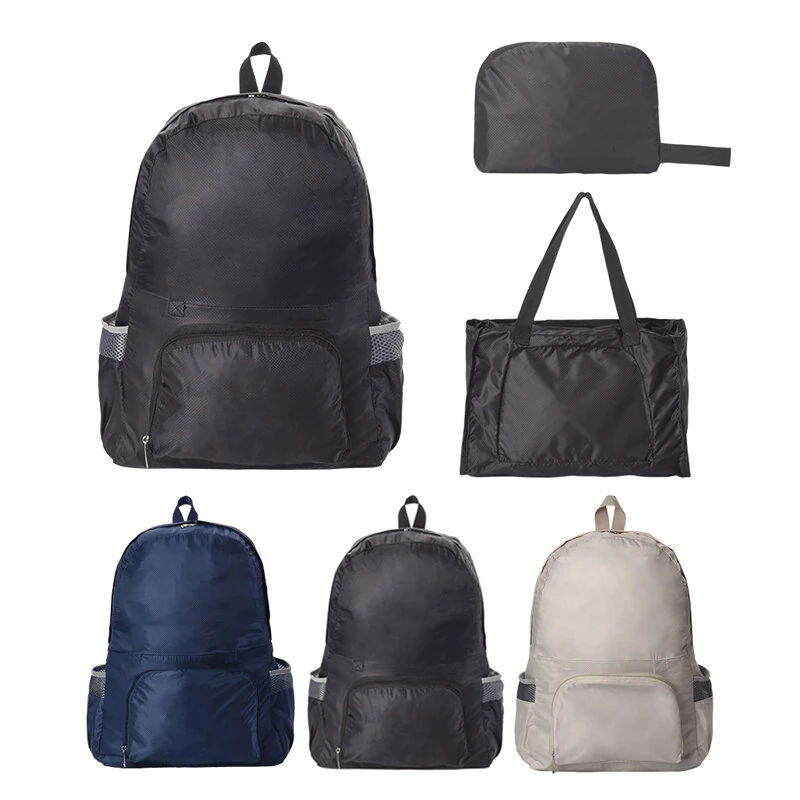 IPRee 2 In 1 Lightweight Long-lasting Travel Backpack Water Resistant Packable Backpack Handbags Shoulder Bag For Hiking Camping Beach