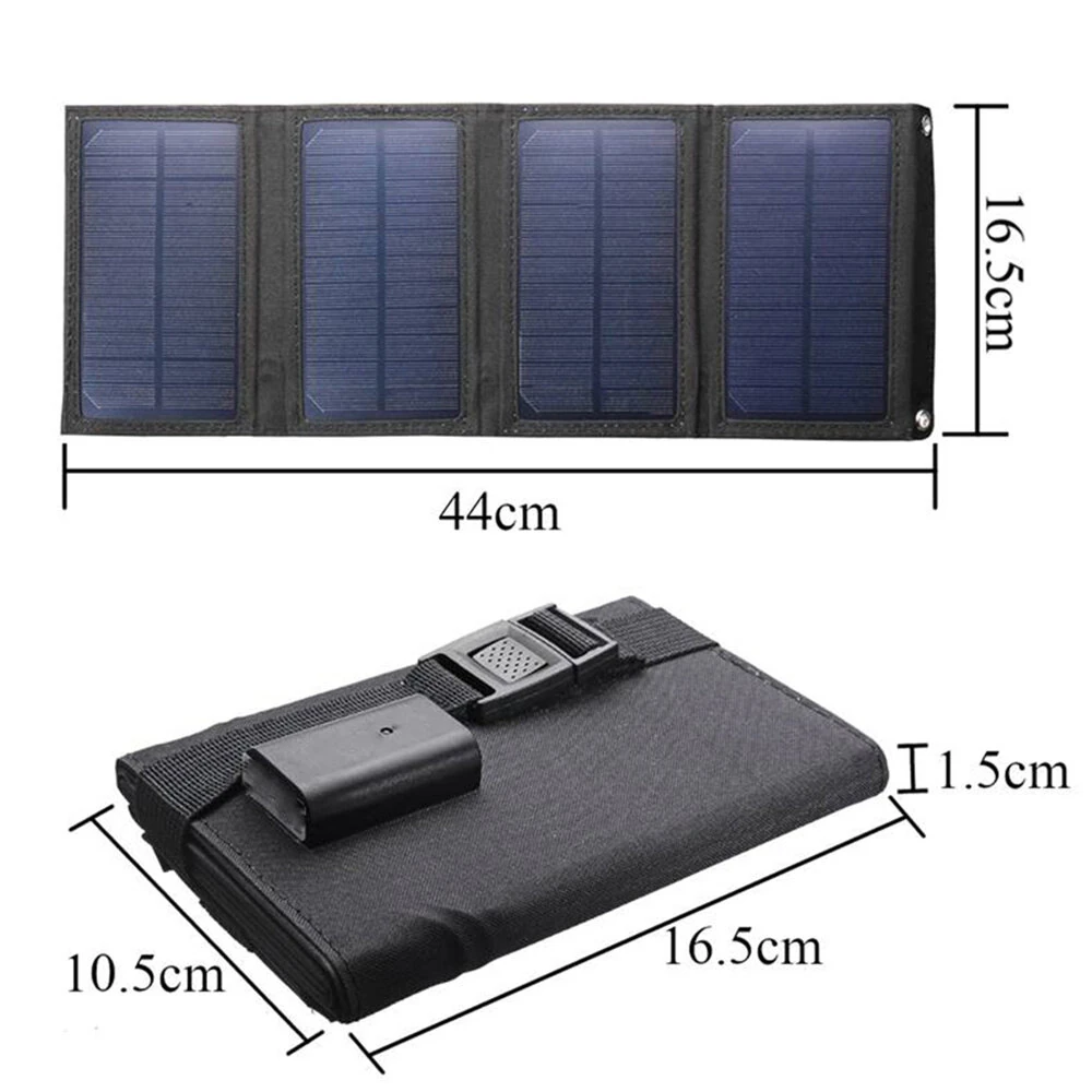IPRee 20W Foldable Solar Panel Drop-resistant USB Solar Panel Cells for Outdoor Activities Emergency Mobile Phone Power Battery Cells for Car Boat Caravan Camp — view 8