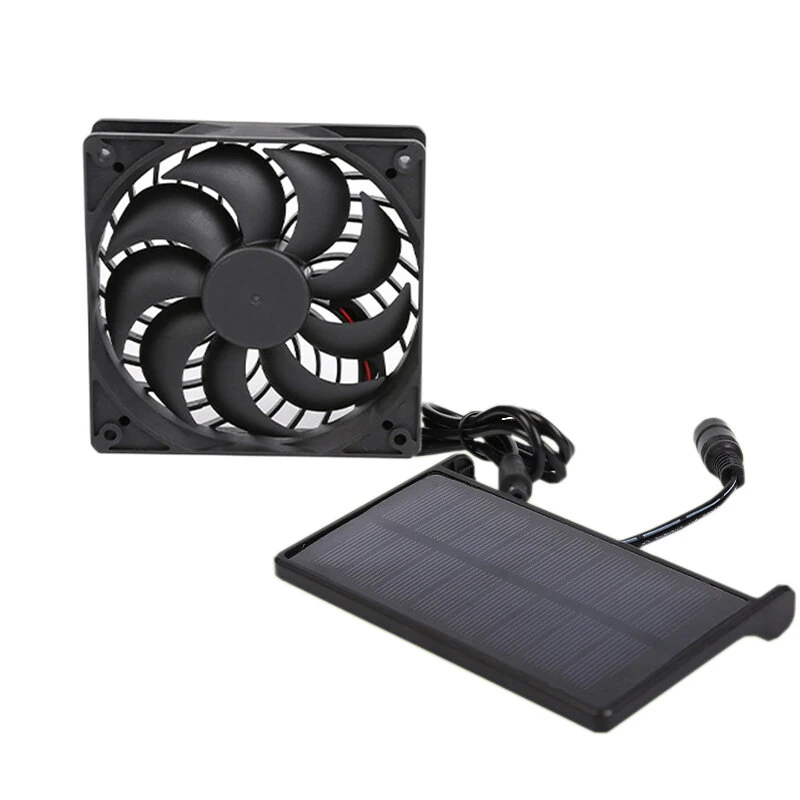 IPRee 3W Solar Panel Solar Exhaust Fan Pet Animal Husbandry Indoor Ventilation Cooling PV Module Outdoor Fan Speed Controller