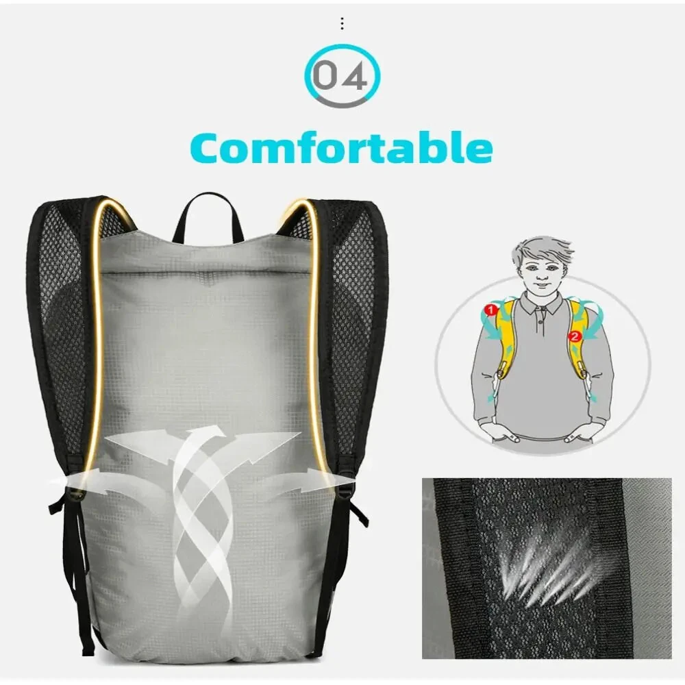 IPRee Breathable Foldable Mountain Riding Backpack Waterproof Large Capacity Sports Backpack Portable Hiking Backpack Travel — view 5