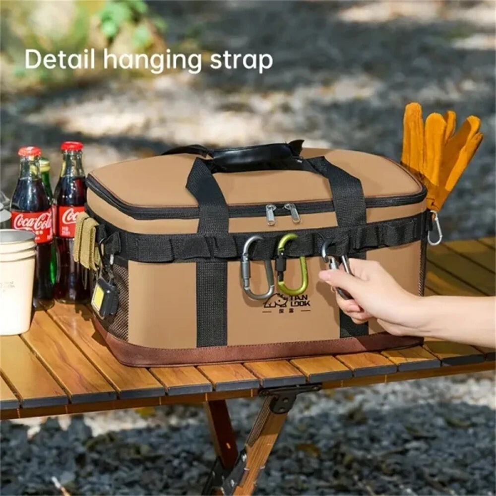 IPRee Camping Storage Bag Tableware Storage Bag Camping Cooking Utensil Organizer Cookware Utensils Kit Bag for Camping Picnic Bag — view 6