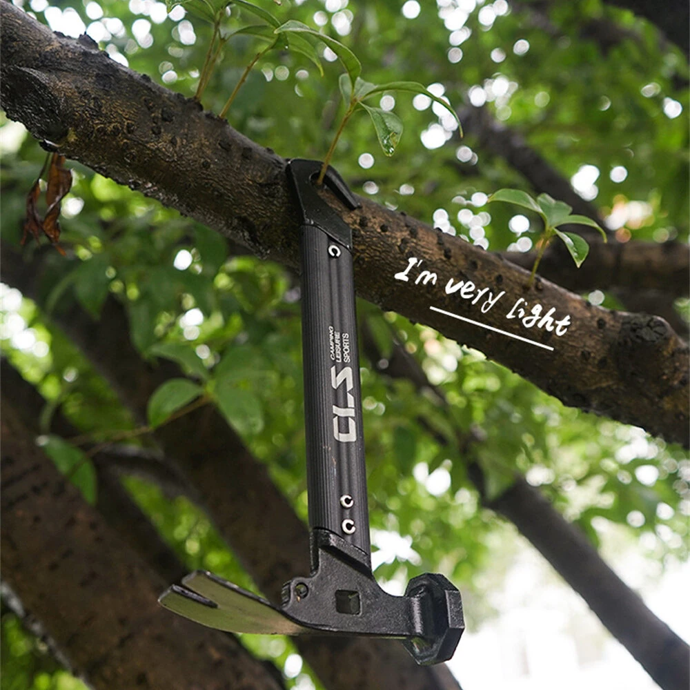 IPRee CLS Outdoor Tools Double Head Mini Tent Hammer Multi Functional Stainless Steel Aluminum Alloy Handle Camping Skyline Hammer Small Hammer — view 5