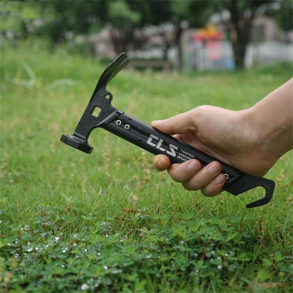 IPRee CLS Outdoor Tools Double Head Mini Tent Hammer Multi Functional Stainless Steel Aluminum Alloy Handle Camping Skyline Hammer Small Hammer — view 8