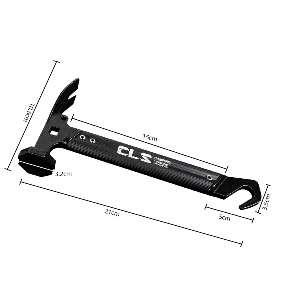 IPRee CLS Outdoor Tools Double Head Mini Tent Hammer Multi Functional Stainless Steel Aluminum Alloy Handle Camping Skyline Hammer Small Hammer — view 9