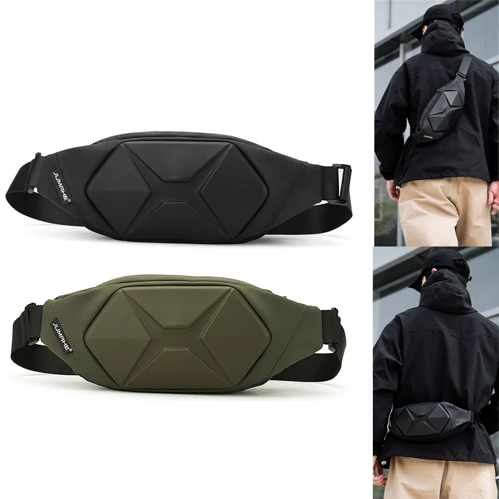 IPRee Fashion Waterproof Ride Waist Packs Solid Color Fanny Pack Unisex Belt Bags Casual Travel Storage Phone Chest Pack Crossbody Bag