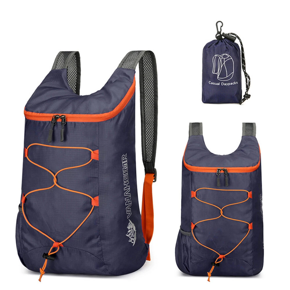 IPRee Multifunctional Outdoor Folding Backpack High Density Lightweight Waterproof Nylon Fabric Sports Bag for Camping Hiking Travel — view 4