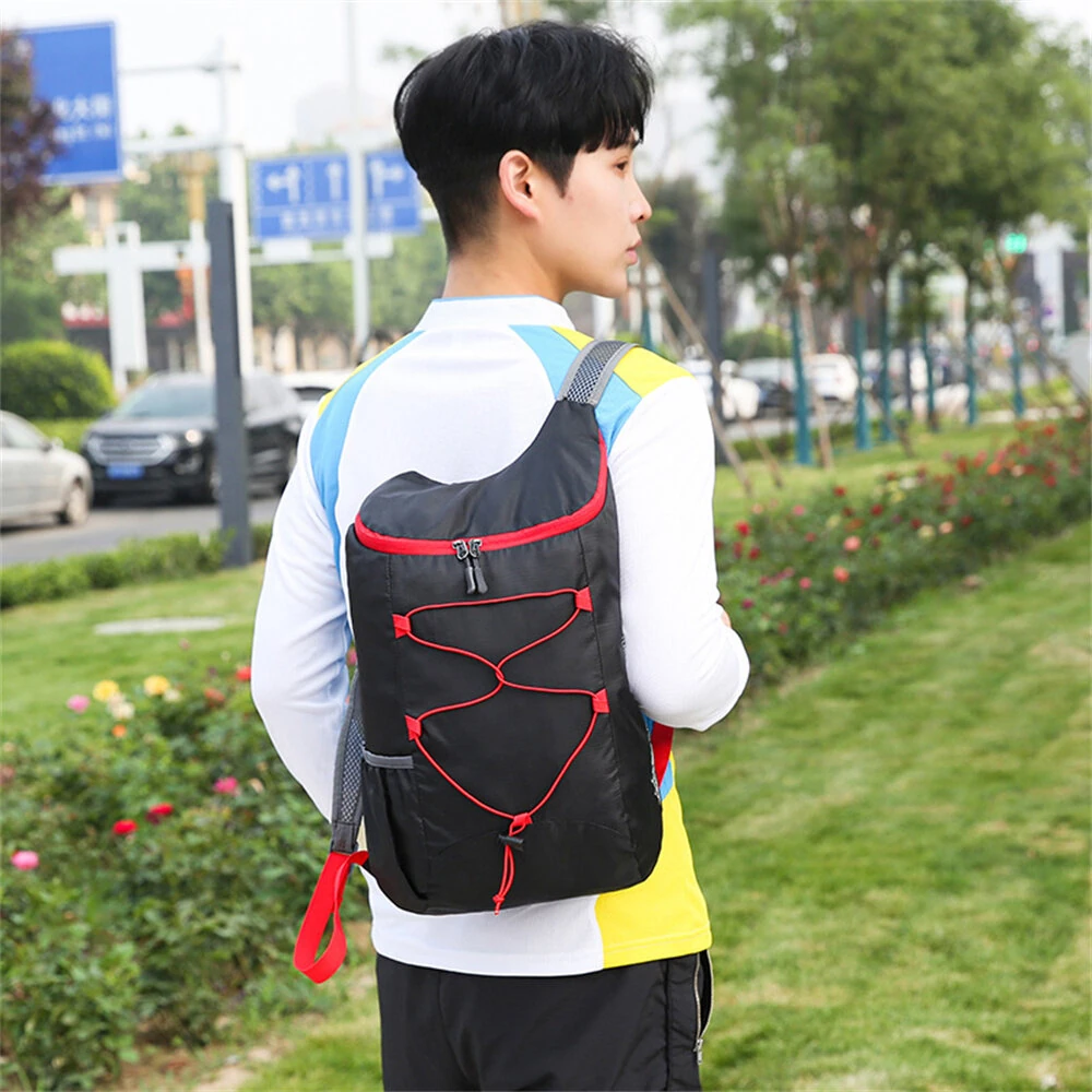 IPRee Multifunctional Outdoor Folding Backpack High Density Lightweight Waterproof Nylon Fabric Sports Bag for Camping Hiking Travel — view 5