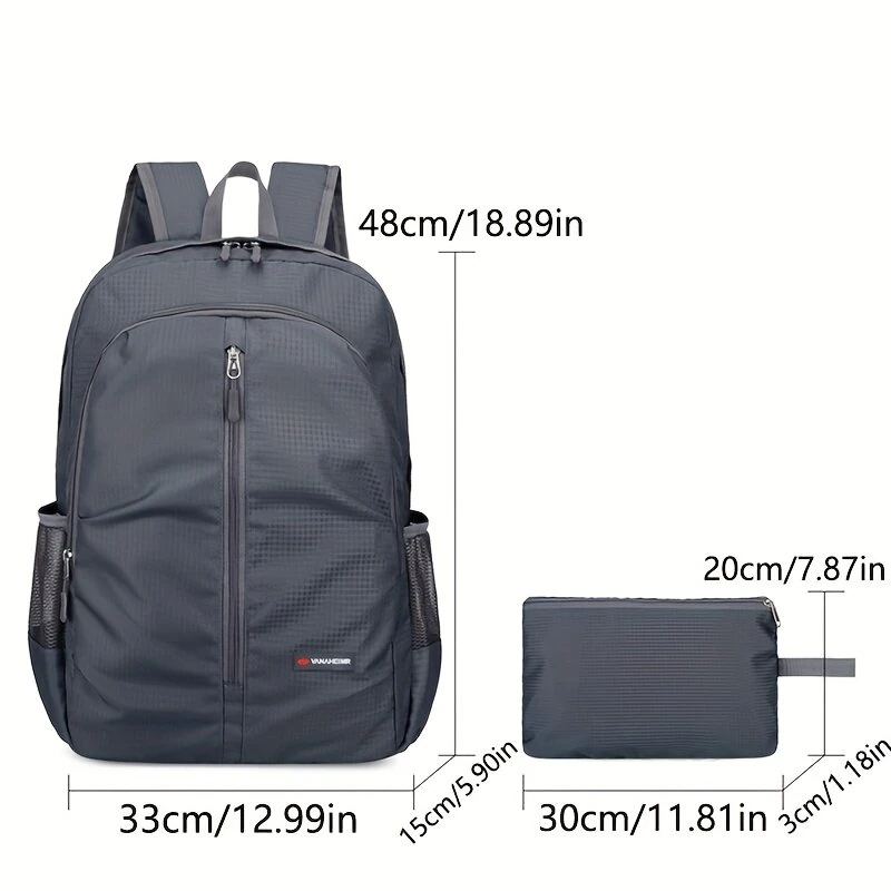 IPRee Outdoor Foldable Ultralight Backpack for Camping Travel Hiking Men Women Waterproof Fishing Cycling Folding Backpack Daypack — view 3