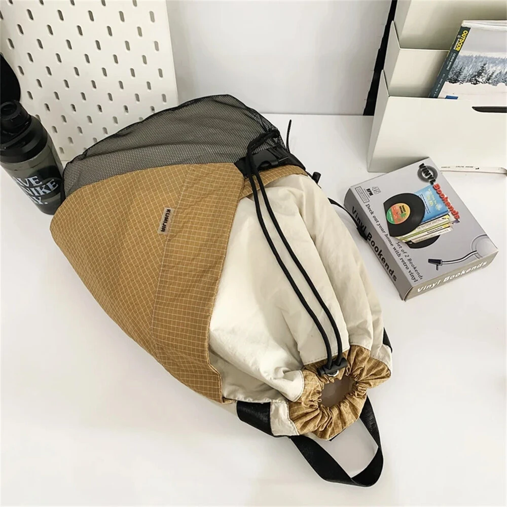 IPRee Outdoor Multifunction Waterproof Camping Travel Drawstring Backpack Men Women Techwear Style Hip Hop Crossbody Laptop Bag — view 8