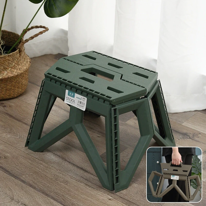 IPRee Outdoor Small Stool Portable Folding Stool High Load Bearing Long-lasting Small Chair Fishing Stool Beach Stool Camping Stool