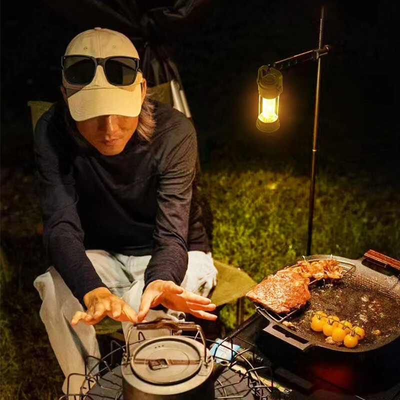 IPRee Portable Camping Lamp LED Handheld Light USB Rechargeable Mini Floodlight with 6 Light Modes Hiking Hook Design Tent Emergency — view 5