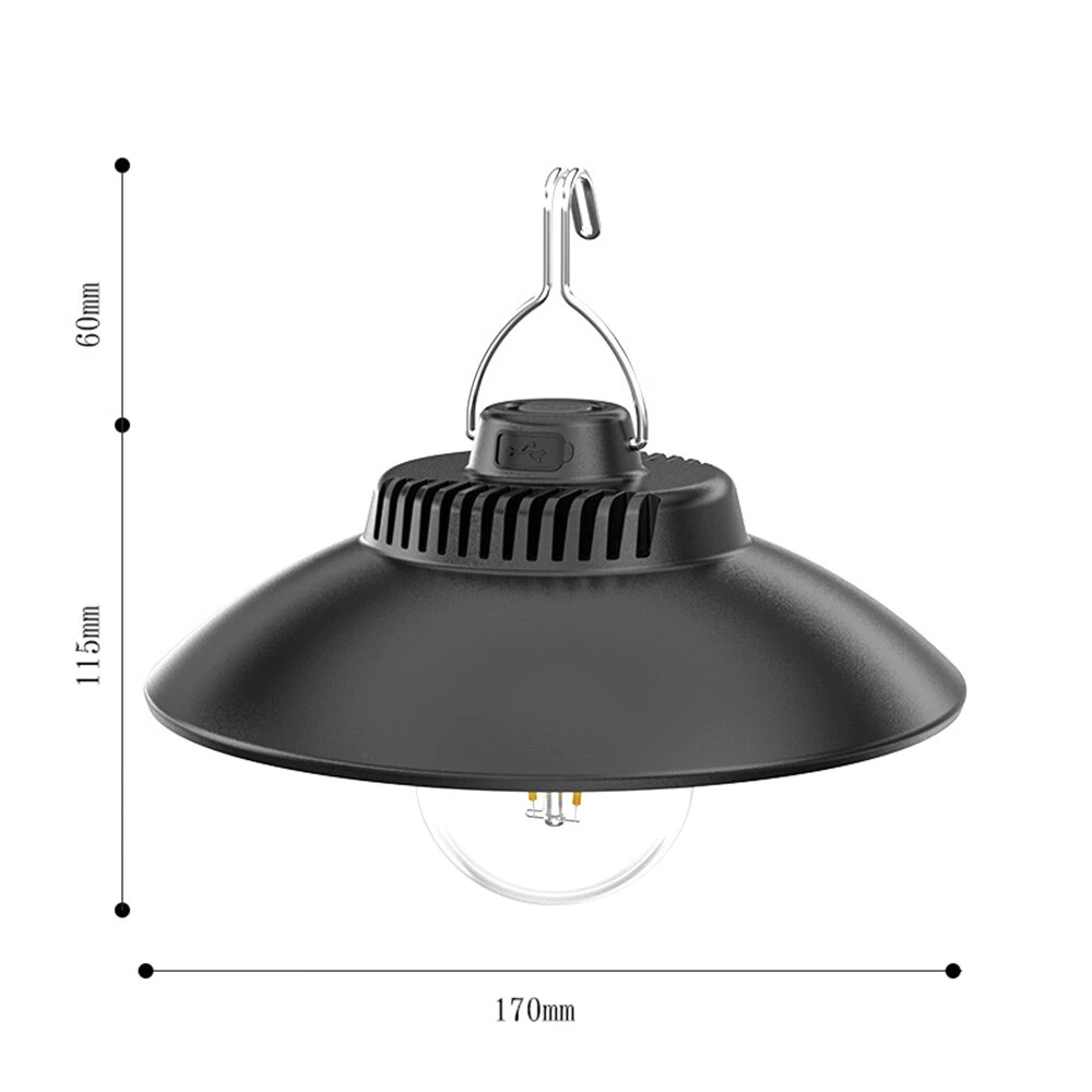 IPRee Portable Solar Retro Camp Lantern Type-C Rechargeable Hanging Light Dimmable Outdoor Garden Decoration Lamp for Camping Hiking Travel — view 10