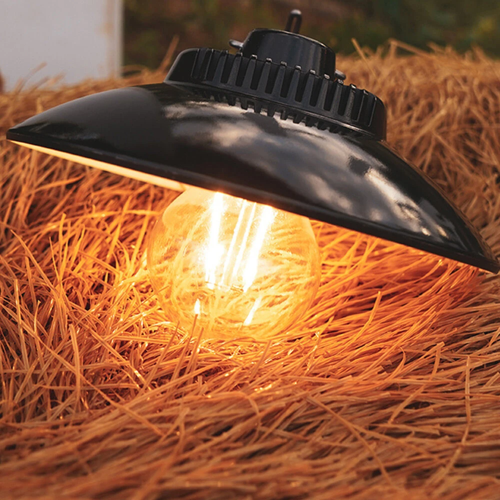 IPRee Portable Solar Retro Camp Lantern Type-C Rechargeable Hanging Light Dimmable Outdoor Garden Decoration Lamp for Camping Hiking Travel — view 4