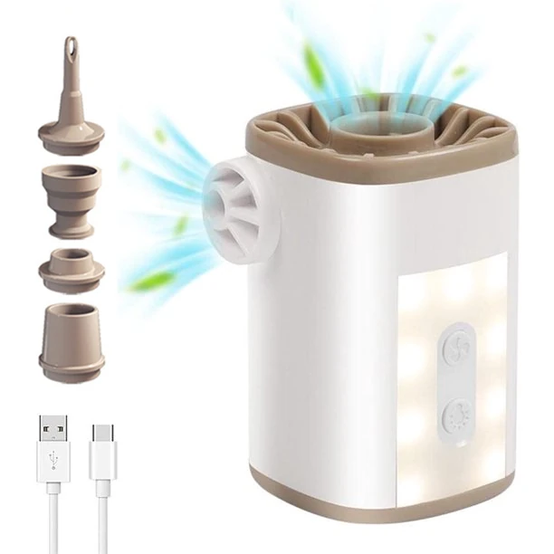 IPRee Portable Wireless Air Pump for Swimming Rings Electric Air Pump 4.8kPa High Air Pressure 350L/min Portable Air Pump for Swimming Rings Pool Floats