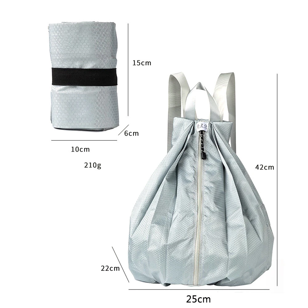 IPRee Simple and Large-Capacity Folding Backpack Portable and Thickened Lightweight Waterproof Sports Folding Bag for Outdoor Travel — view 8