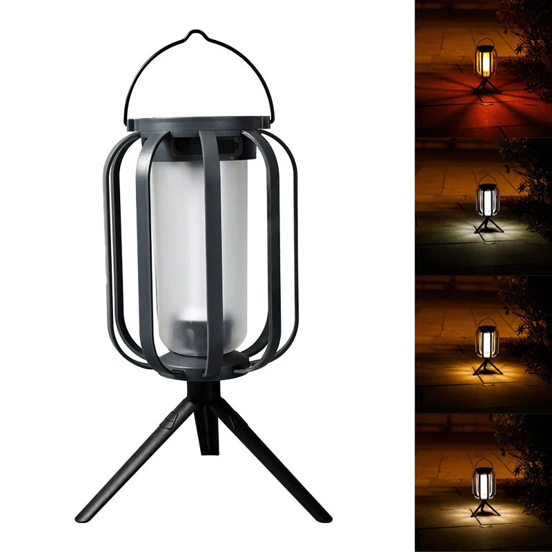 IPRee Solar Camping Light Outdoor Hanging Lamp Tripod Ambient Light 2Power Supply 4Light Modes for Camping,Emergency,Garden Decor — view 2