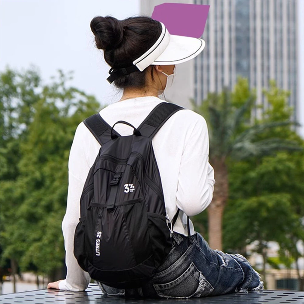 IPRee Ultralight Foldable Backpack,Waterproof Hiking Pack for Trekking Travel,Compact Long-lasting Small Bag with Adjustable Straps — view 5