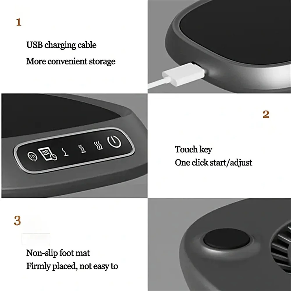 IPRee USB-Powered Smart Beverage Heating Pad with 3-Speed Adjustable Temperature Control, 3-Beep Alert System & Auto Shutoff - USB-Powered Coffee & Tea Warmer with, Ideal for Home/Office Use, Coffee Machine Accessorie — view 9