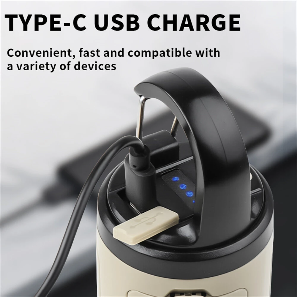 IPRee USB Rechargeable Flashlight Powerful 1200mAh Mini LED Camping Lanterns Warm White Light Haning Outdoor Camping Light — view 6