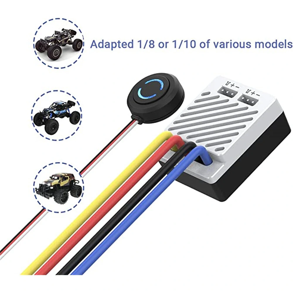 ISDT ESC90 90A Brushed ESC Full Waterproof App Programming with Brake Motor Electronic Speed Controller RC Car Touring Car/Buggies/Trucks/Rock Crawler Vehicles Models Parts — view 4