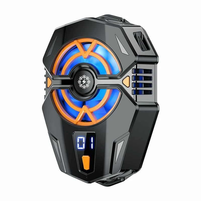 J20 Digital Display Mobile Phone Radiator Three Speed Adjustable Cooling Mobile Fan for iOS Android Gaming Cooler — view 2