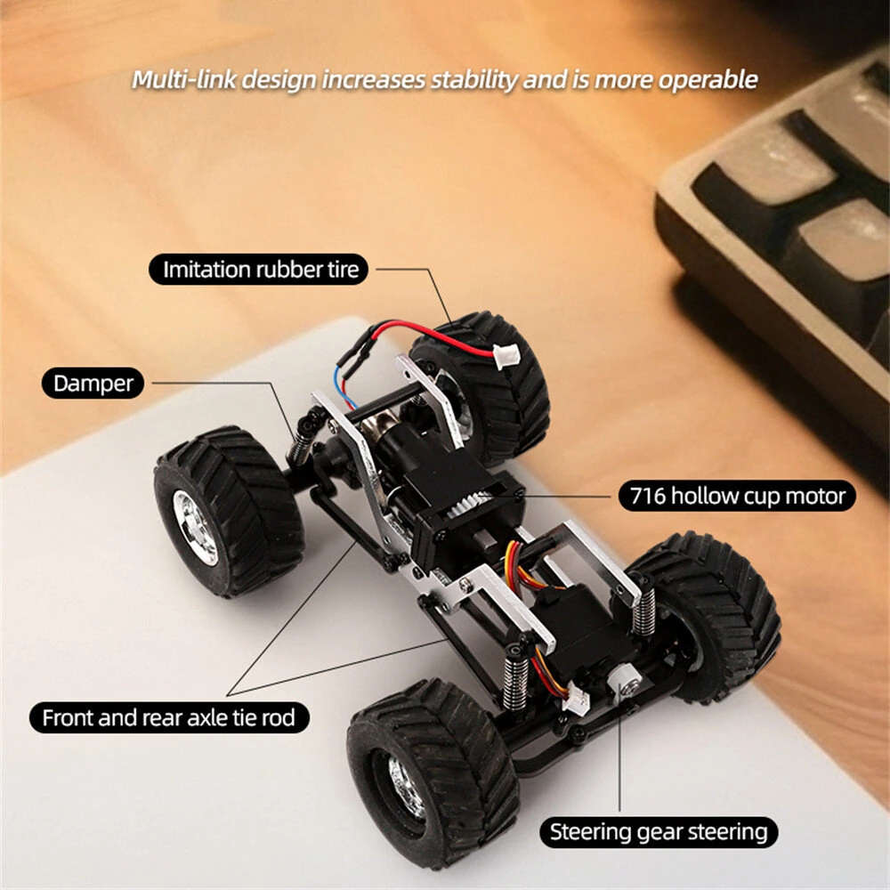 JIABAILE 3601 3602 RTR 1/36 2.4G 4WD RC Car Rock Crawler Off-Road Climbing Truck LED Lights Full Proportional Vehicles Models 60 Minutes Playing Time Toys — view 5
